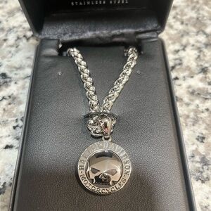 Men’s Harley-Davidson Silver Skull Medallion Necklace